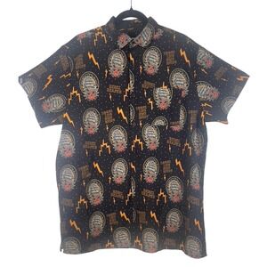 Rebel Reaper Clothing Company Graphic Print Button Up Shirt - Men's XL